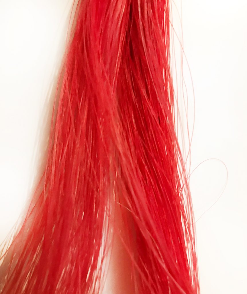 Paardenhaar-armband-Million-Horse-gekleurd-geverfd-rood